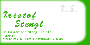 kristof stengl business card